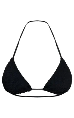 Black Mix & Match Crinkle Triangle Bikini Top