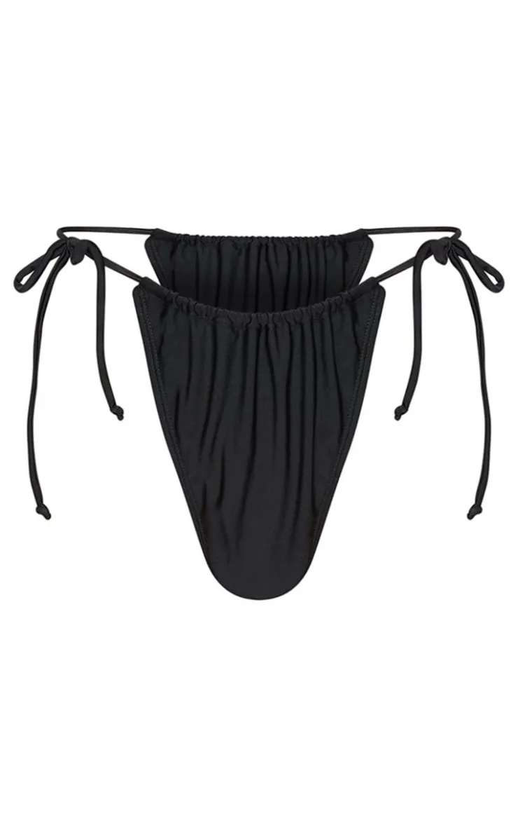 Mix & Match Mini Ruched Tie Side Bikini Bottoms-PrettyLittleThing Best