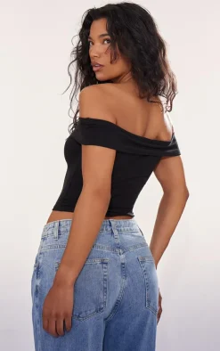 PrettyLittleThing Basic Tops*Modal Cotton Bardot Long Top