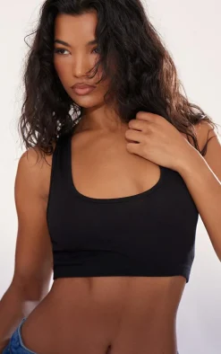 PrettyLittleThing Sleeveless Tops*Modal Cotton Crop Bralet