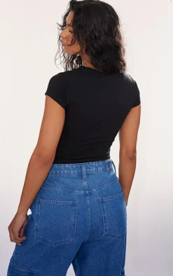 PrettyLittleThing T-Shirts*Modal Cotton Longline Fitted T Shirt