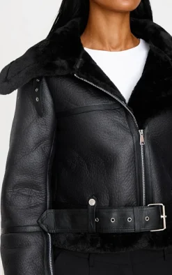 PrettyLittleThing Aviator Jackets*Multi Zip Cropped Aviator
