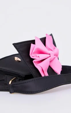 PrettyLittleThing Party Bags*Nylon Oversized Bow Mini Bag