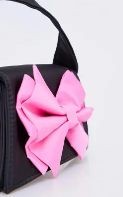 PrettyLittleThing Party Bags*Nylon Oversized Bow Mini Bag