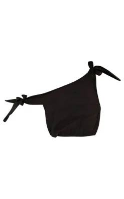 New PrettyLittleThing Off The Shoulder Crop Top Black