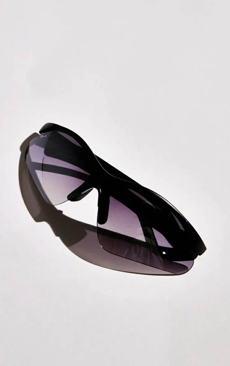 PrettyLittleThing Visor Sunglasses*Ombre Lens Sporty Visor Sunglasses