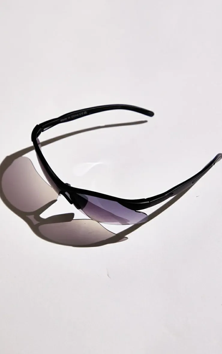 PrettyLittleThing Visor Sunglasses*Ombre Lens Sporty Visor Sunglasses