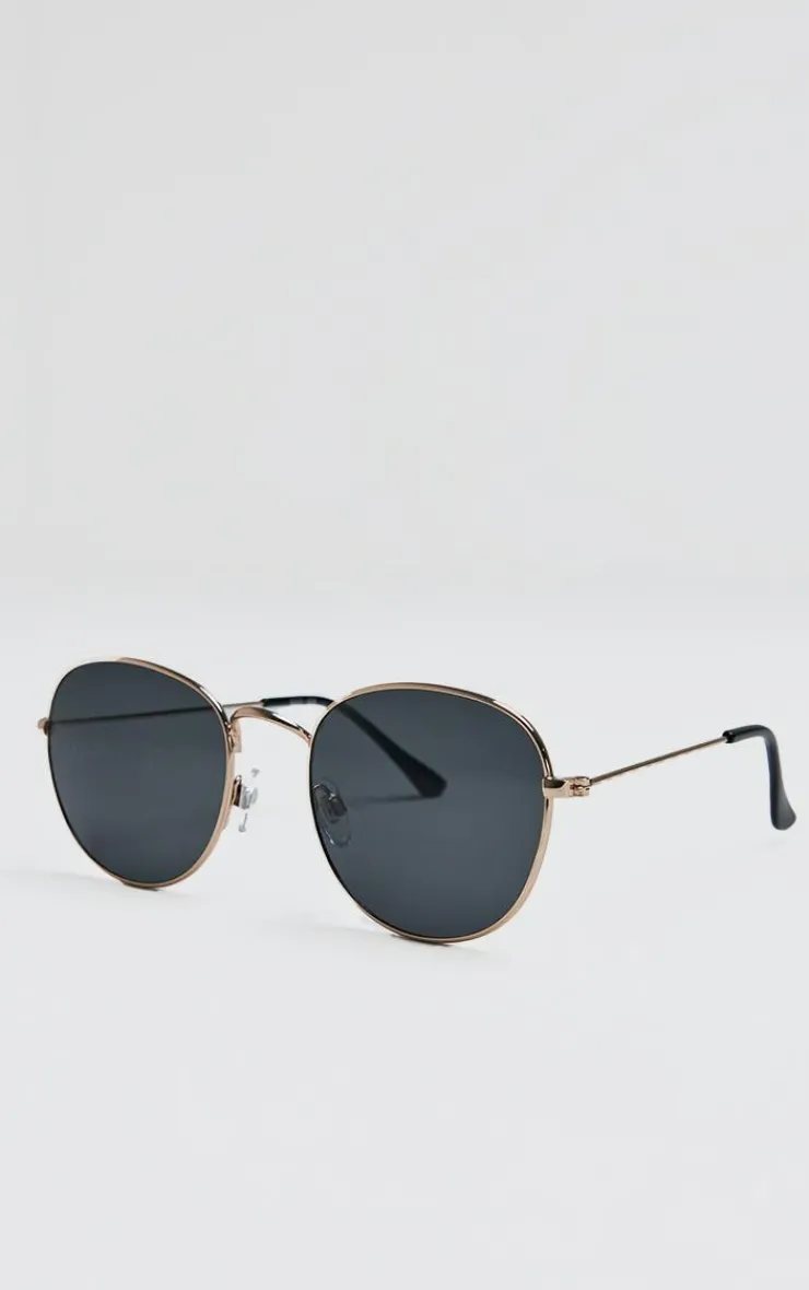 PrettyLittleThing Sunglasses*On Gold Circular Sunglasses