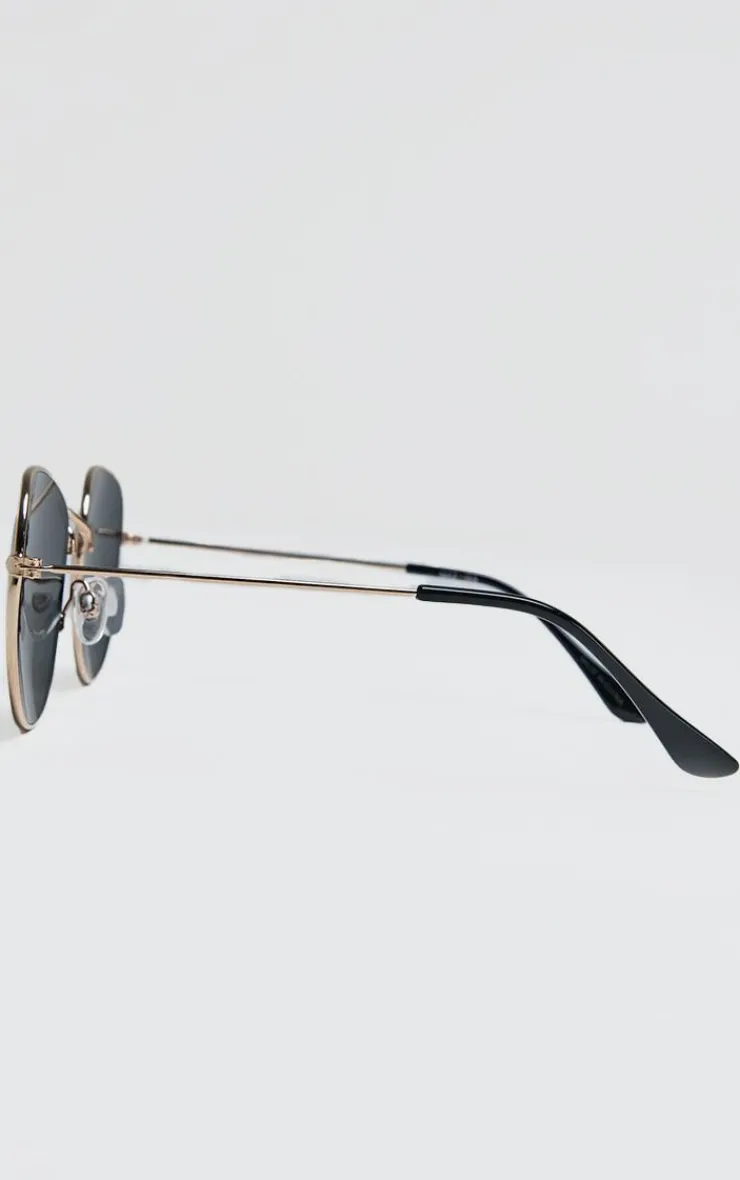 PrettyLittleThing Sunglasses*On Gold Circular Sunglasses