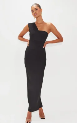 One Shoulder Fitted Maxi Dress-PrettyLittleThing Best
