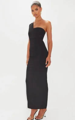 One Shoulder Fitted Maxi Dress-PrettyLittleThing Best