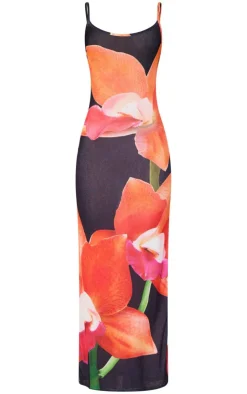 Onion Skin Orchid Print Maxi Dress-PrettyLittleThing Sale