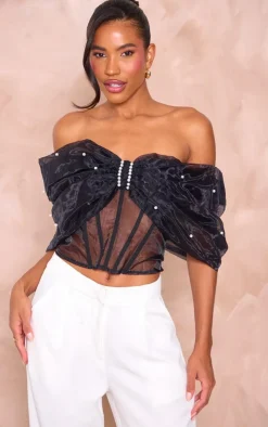 PrettyLittleThing Corsets*Organza Bow Corset