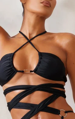 Black O-ring Cut Out Swimsuit