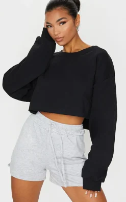 PrettyLittleThing Basic Tops*Oversized Cropped Sweat Shirt
