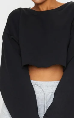 PrettyLittleThing Basic Tops*Oversized Cropped Sweat Shirt