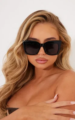 PrettyLittleThing Oversized Sunglasses*Oversized Metal Arm Cat Eye Sunglasses