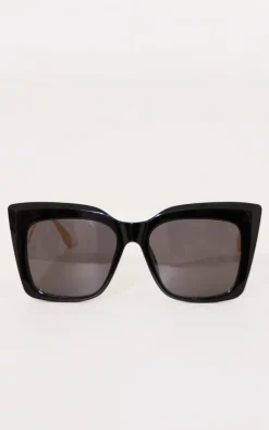 PrettyLittleThing Oversized Sunglasses*Oversized Metal Arm Cat Eye Sunglasses