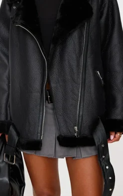 PrettyLittleThing Aviator Jackets*Oversized PU Aviator