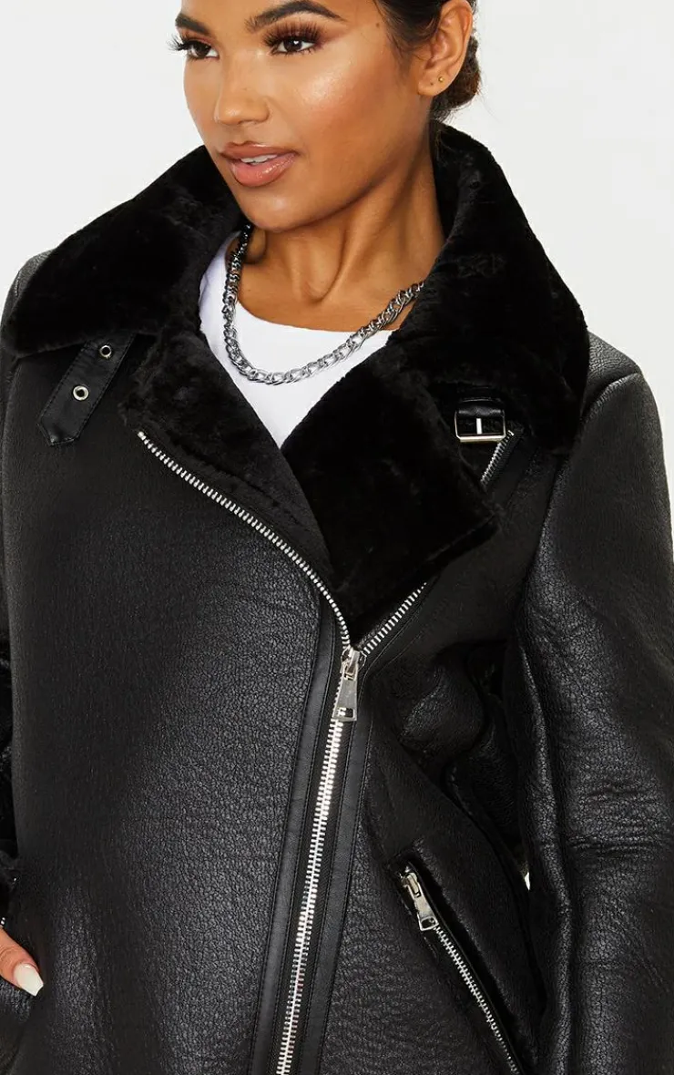 PrettyLittleThing Aviator Jackets*Oversized PU Aviator