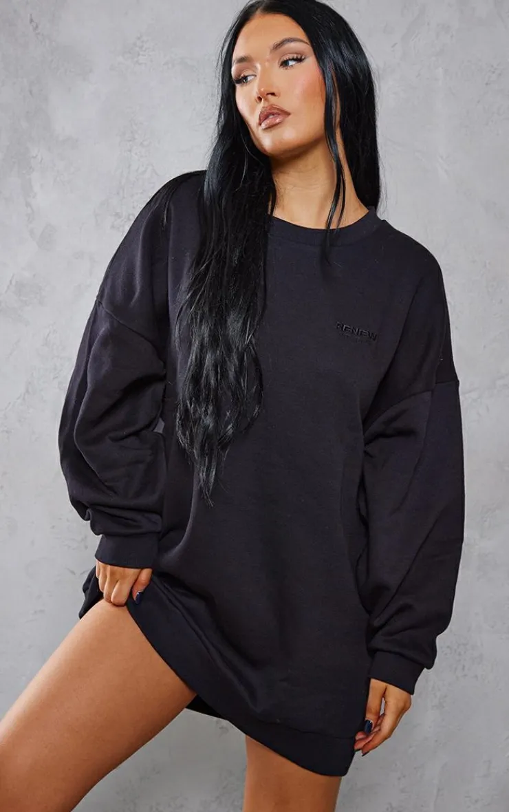 Oversized Sweatshirt Dress-PrettyLittleThing Best