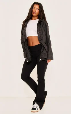 PrettyLittleThing Black Sweatsuits*Pack A Mac Pocket Detail Jacket