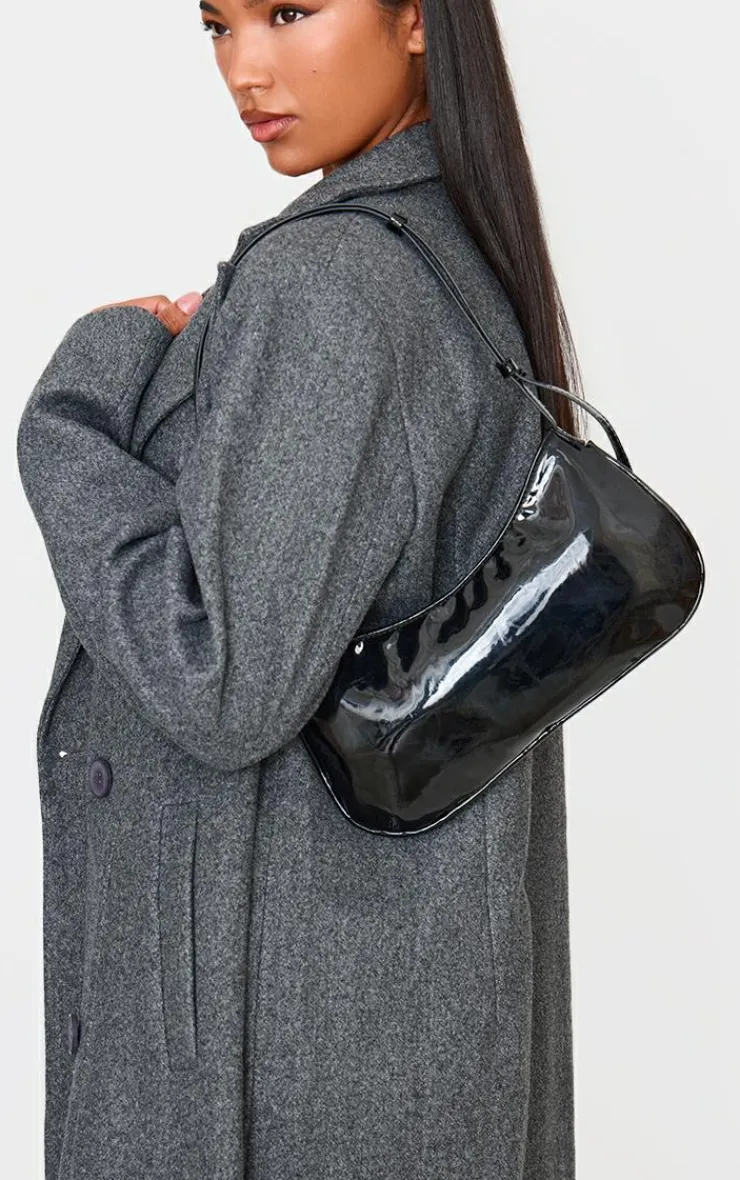 PrettyLittleThing Shoulder Bags*Patent Handle Slim Shoulder Bag