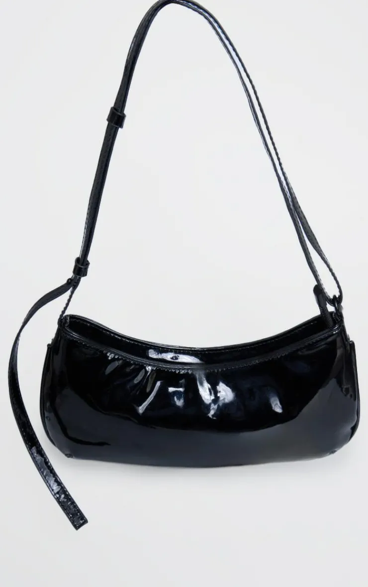 PrettyLittleThing Shoulder Bags*Patent Handle Slim Shoulder Bag