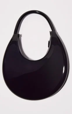 PrettyLittleThing Shoulder Bags*Patent PU Round Shoulder Bag