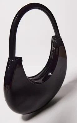 PrettyLittleThing Shoulder Bags*Patent PU Round Shoulder Bag