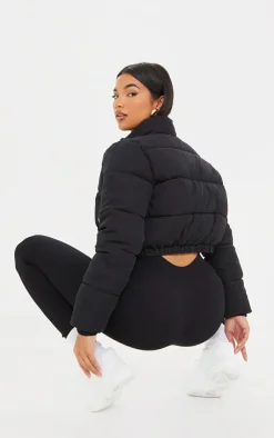 PrettyLittleThing Puffer Jackets*Peach Skin Cropped Bubble Puffer Jacket