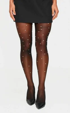 PrettyLittleThing Tights*Pearl Detail Tights