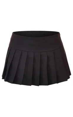 Clearance PrettyLittleThing Pleated Micro Mini Skirt Black