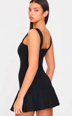 Pleated Shift Dress-PrettyLittleThing Clearance
