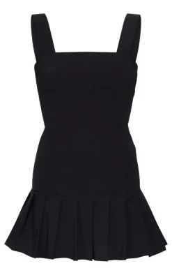 Pleated Shift Dress-PrettyLittleThing Clearance