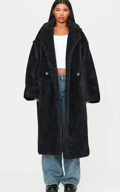 PrettyLittleThing Teddy Coats*Plush Teddy Maxi Coat