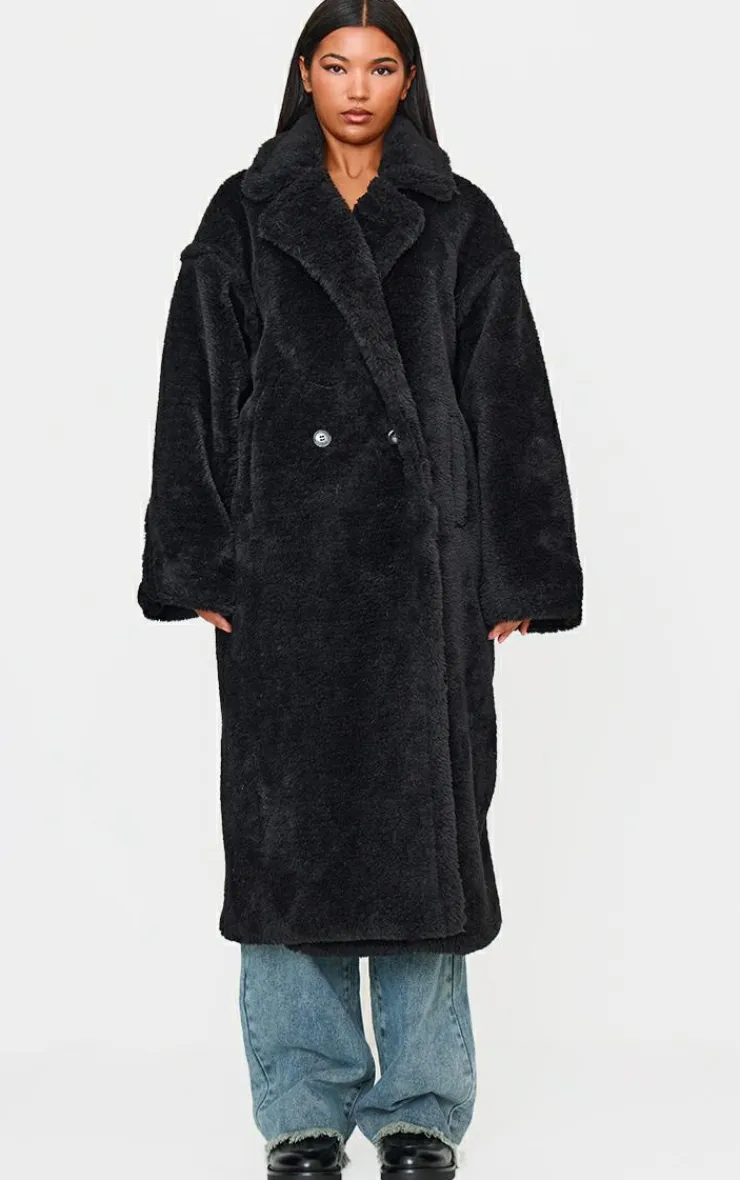 PrettyLittleThing Teddy Coats*Plush Teddy Maxi Coat