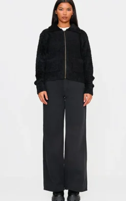 PrettyLittleThing Sweaters*Pocket Detail Zip Up Knitted Jacket