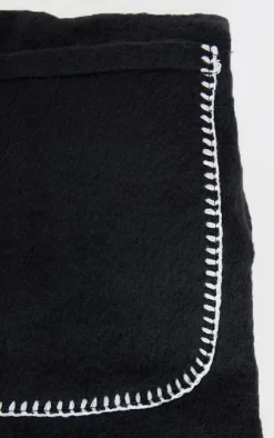 PrettyLittleThing Scarves & Gloves*Pocket Stitch Detail Tassel Scarf