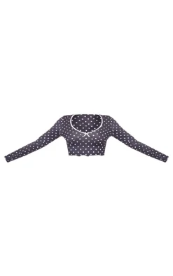 PrettyLittleThing Christmas Gifts*Polka Dot Print Long Sleeve Pj Top