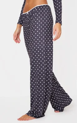 PrettyLittleThing Christmas Shop*Polka Dot Print Wide Leg Pj Pants