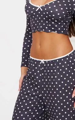 PrettyLittleThing Christmas Shop*Polka Dot Print Wide Leg Pj Pants