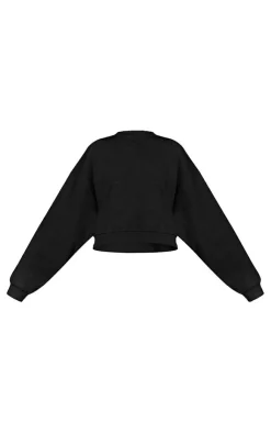PrettyLittleThing Basic Tops*Premium Basic Crew Neck Cropped Sweatshirt