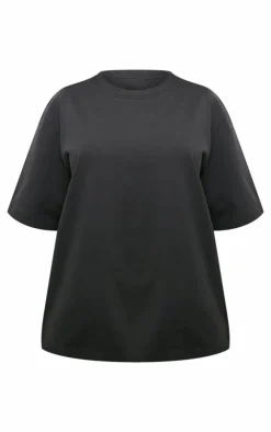 PrettyLittleThing T-Shirts*Black Premium Cotton Oversized T-shirt