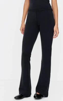 Outlet PrettyLittleThing Premium Soft Touch Skinny Flare Pants Black