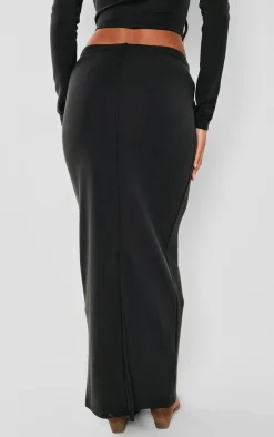 PrettyLittleThing Premium Soft Touch Low Rise Maxi Skirt Black