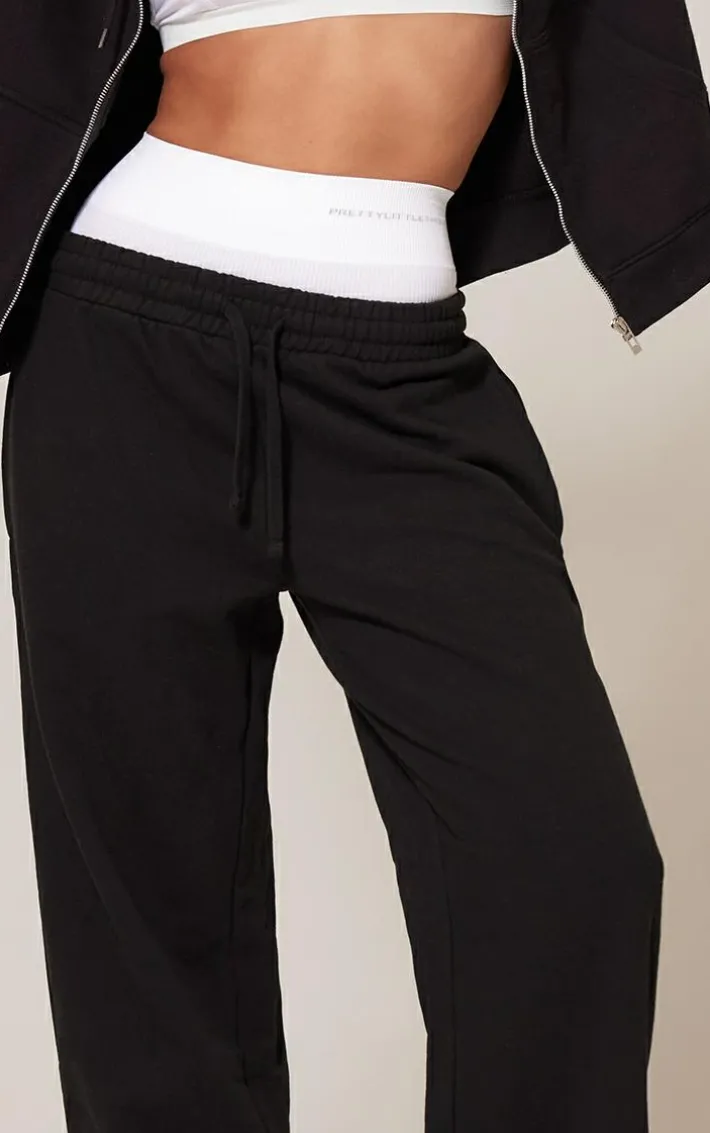Black Premium Wide Leg Sweat Sweatpants