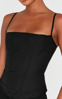 PrettyLittleThing Corsets*Premium Woven Lace Up Back Corset