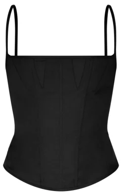 PrettyLittleThing Corsets*Premium Woven Lace Up Back Corset