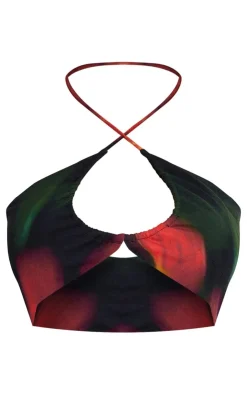 PrettyLittleThing Bralets*Printed Ring Bralet Crop Top